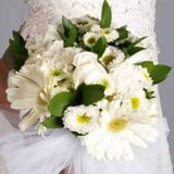 Bridal Bouquet Mix Garden Flowers White 25