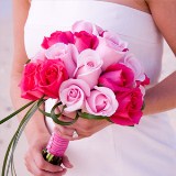 Bridal Bouquet Romantic Dark Pink & Light Pink Roses