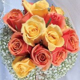 Bridal Bouquet Classic Yellow & Orange Roses