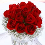 Classic Red Roses Wedding Table Centerpiece