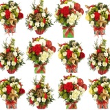 Christmas Holiday Combination I 3 Arragements with Vase