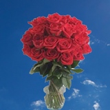 Earliest Love 36 Red Roses with Vase