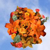 Arrangement Orange Fall Flowers 7 Bouquets