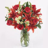 Red Passion 24 Flowers With Vase