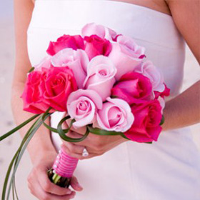 dark pink wedding flowers