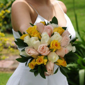 Bridal Bouquet Royal Yellow Light Pink White Roses Whole Flowers Bridal Bouquet Royal Yellow Light Pink White Roses