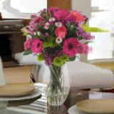 Purple Joy 30 Flowers With Vase