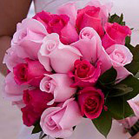 Buy Royal Bridal Rose Bouquets with Dark Pink and Light ...