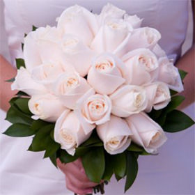 Bridal Bouquet with Ivory Roses