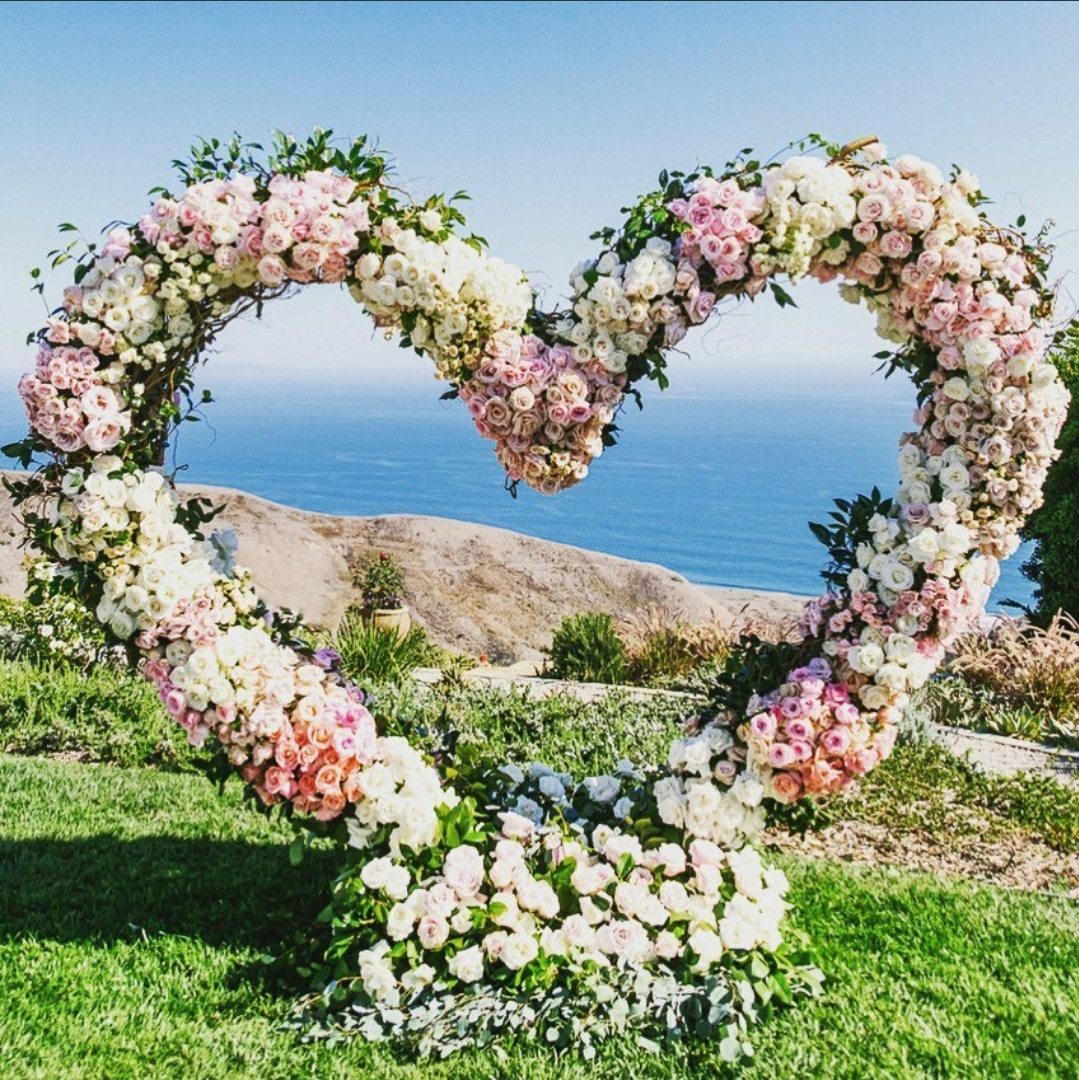 Heart Shaped Valentine Wedding Arch Display