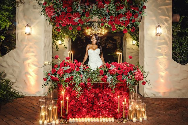 Rose Covered Wedding Altar