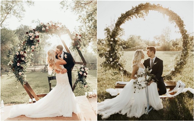 Wedding Arch with Geometric Shapes